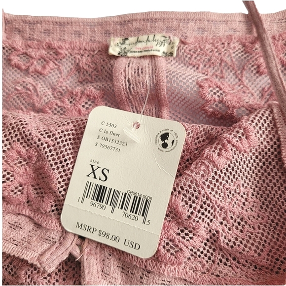 NEW Free People Still The One Thong Lace Bodysuit Mauve XS Free People Intimates - Picture 2 of 16